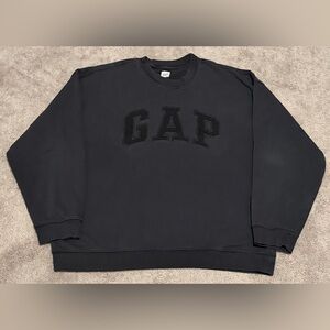 GAP Center Spellout Black Sweatshirt Men’s Size XL